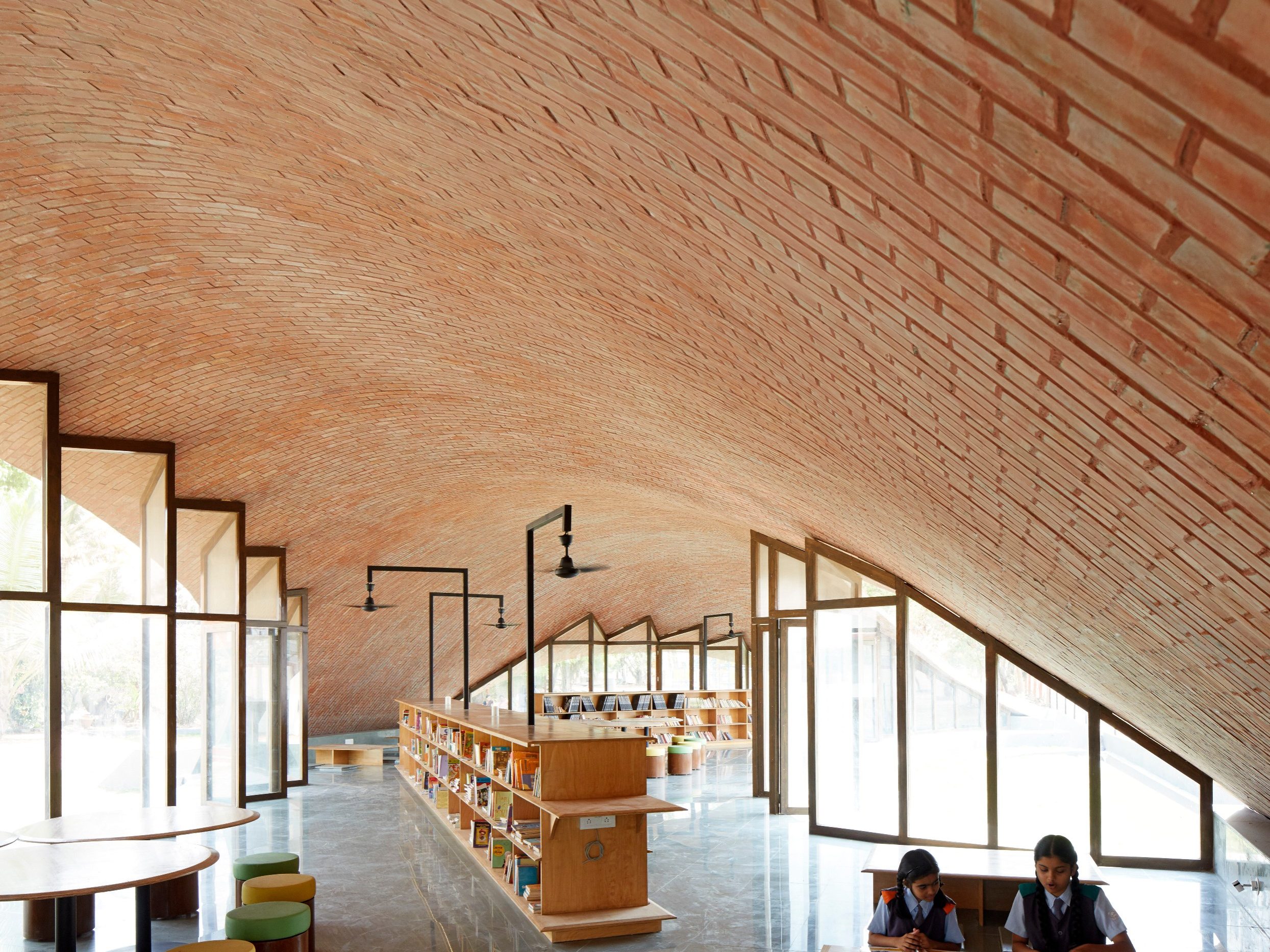 Maya Somaiya Library; Brick Award 2020 Category "Building Outside The Box"; Architects: Sameep Padora & Associates, Photo: Edmund Sumner