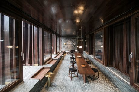Tsingpu Yangzhou Retreat. Brick Award 22 Category "Building outside the box". neri & hu design and research office. Inside view