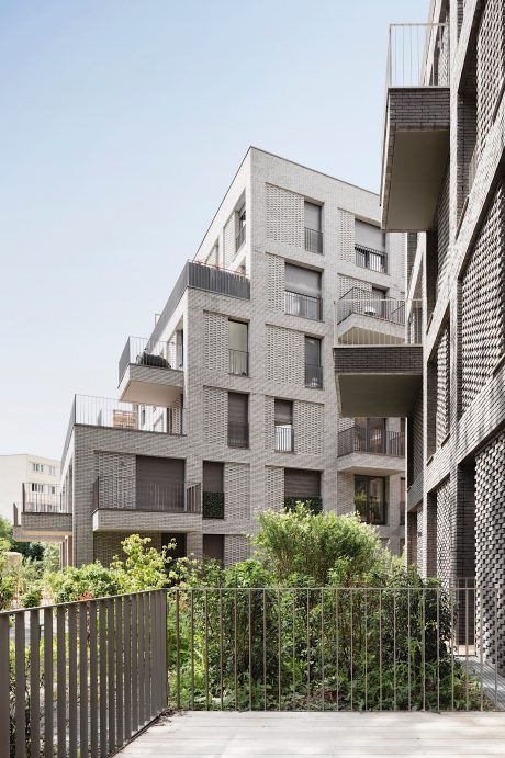 88 housing units Pantin, Brick Award 22 Category "Living together", Architects: Avenier Cornejo Architects, view from balcony