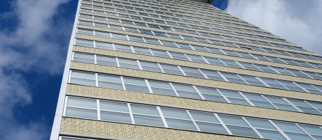 Renovation Apartment Building Toren van Oud | Den Haag | Architect: Bos Hofman Architektenkombinatie & Archipelontwerpers Eric Vreedenburgh | Panels: Lammers Beton, Weert | Developer: Euraco Vastgoed + Westend, Do Tetteroo | Facade: Glazed bricks special
