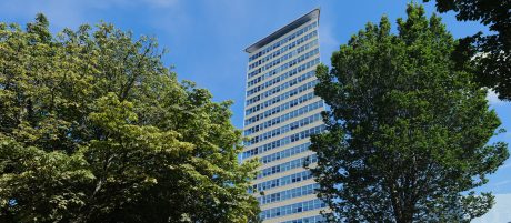 Renovation Apartment Building Toren van Oud | Den Haag | Architect: Bos Hofman Architektenkombinatie & Archipelontwerpers Eric Vreedenburgh | Panels: Lammers Beton, Weert | Developer: Euraco Vastgoed + Westend, Do Tetteroo | Facade: Glazed bricks special