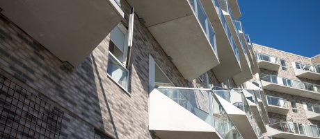 Apartment Building in Copenhagen, Mix of Facing Bricks W 450 Jern and W 447 Flint