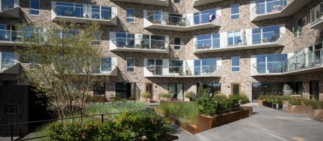 Apartment Building in Copenhagen, Mix of Facing Bricks W 450 Jern and W 447 Flint