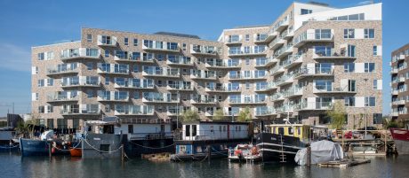 Apartment Building in Copenhagen, Mix of Facing Bricks W 450 Jern and W 447 Flint