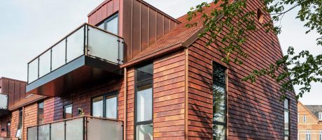 Facade cladding: Arena 500L Nordic Red | Bethleham Parish Hall, Hillerød (Denmark)