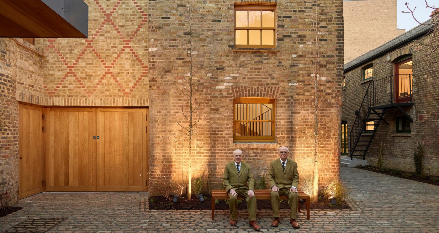 Gilbert and George at the Gilbert and George Foundation in East London, November 2020