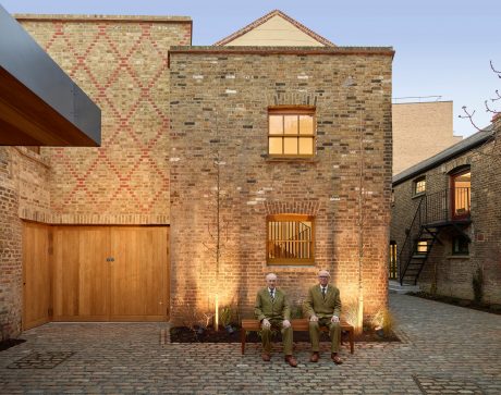 Gilbert and George at the Gilbert and George Foundation in East London, November 2020