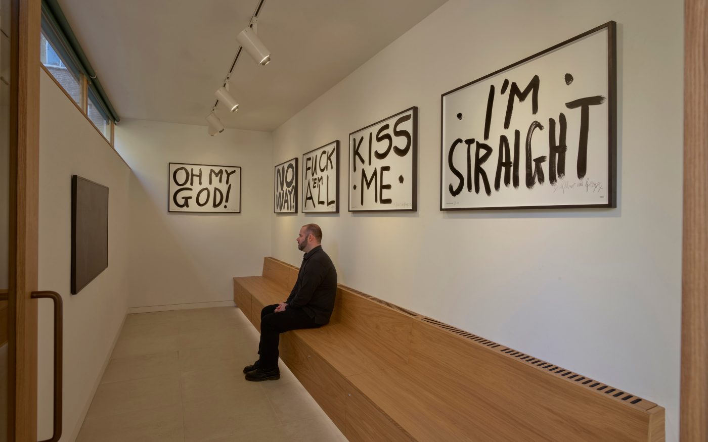 Gilbert and George at the Gilbert and George Foundation in East London, November 2020