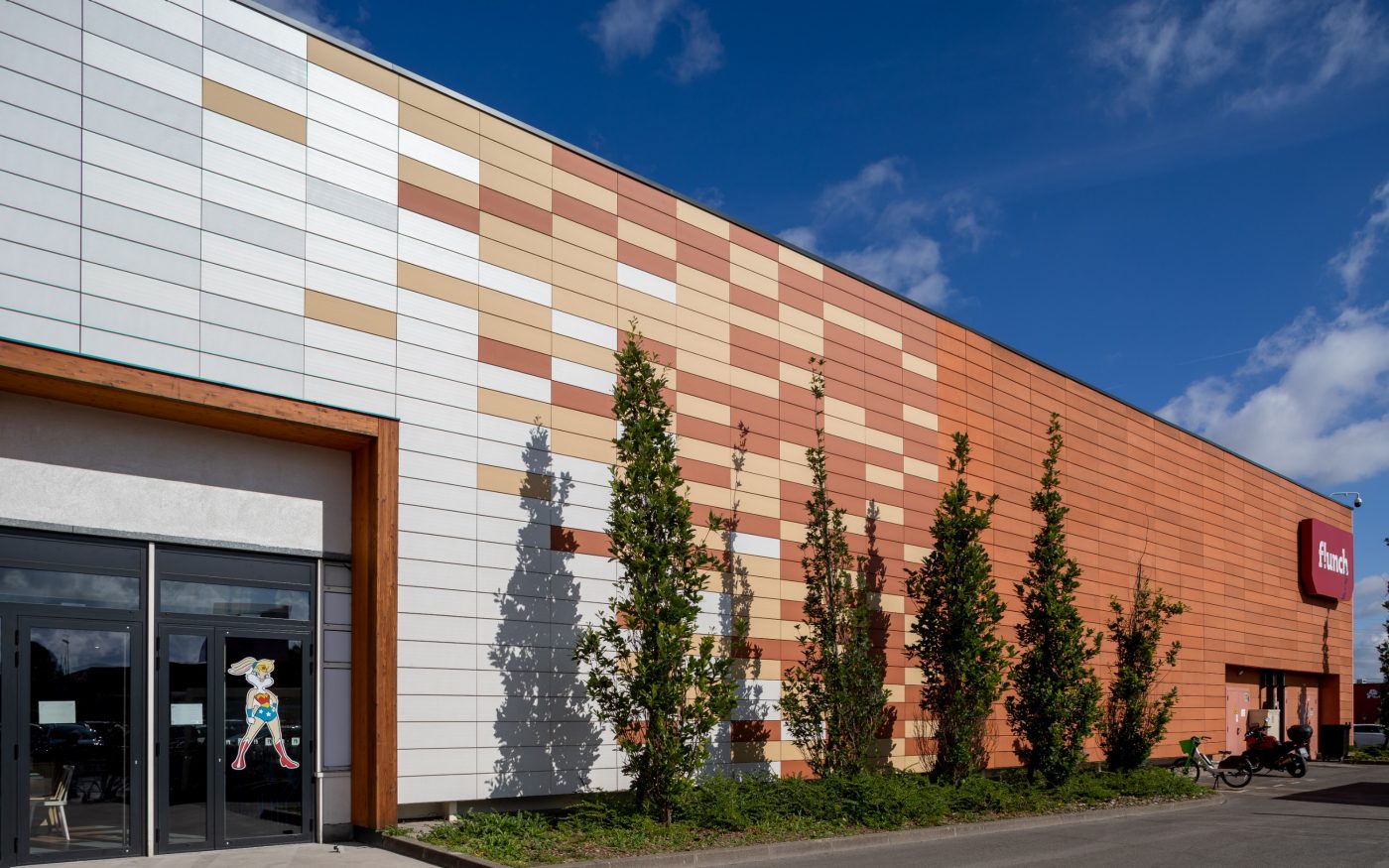 RENOVATION shopping center AU SHOPPING Cladding ARGETON ET TERREA, existing cladding, haut-de-france