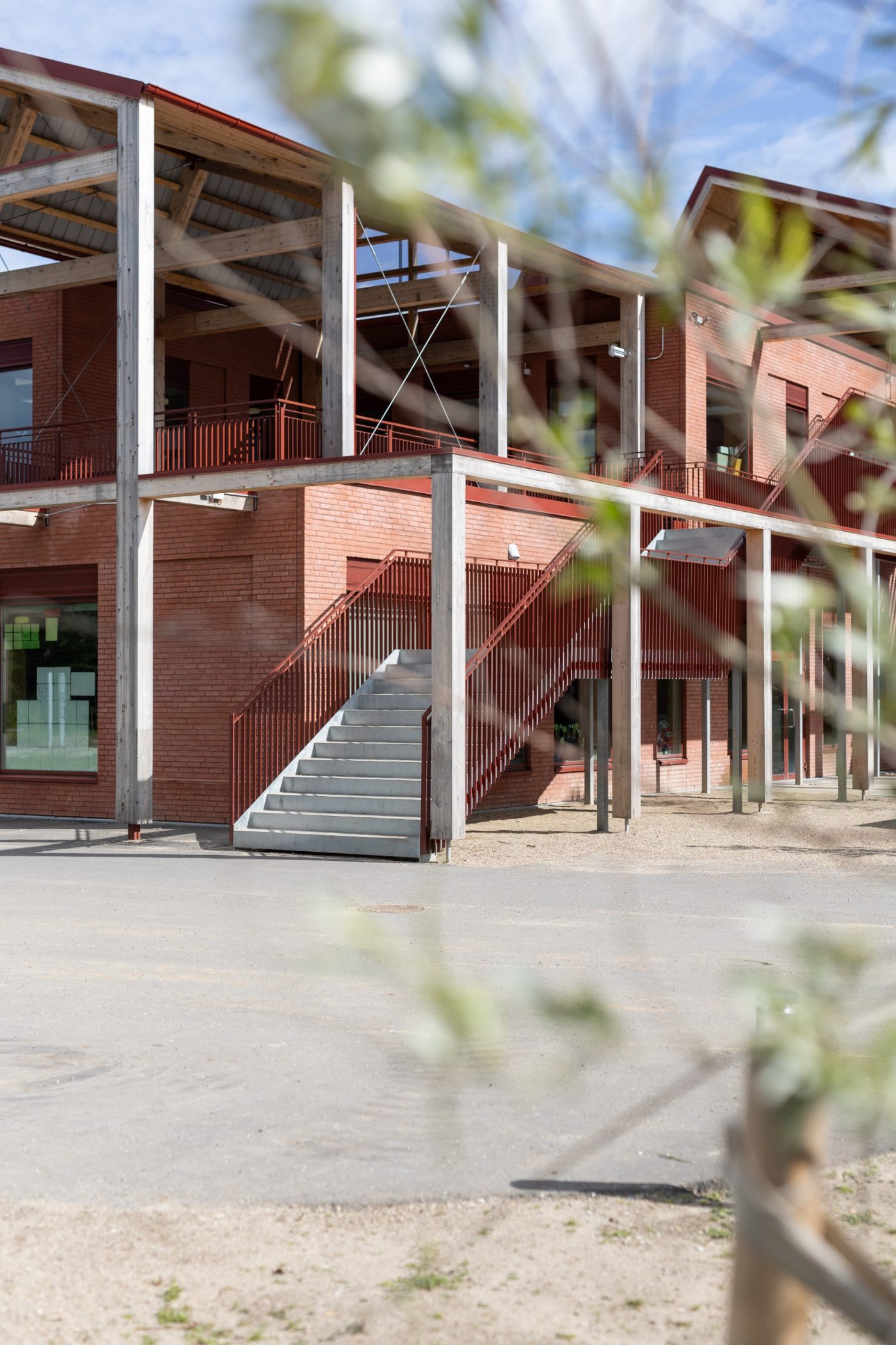 Brick: EW2207 Rød mørk | Ny Dybkærskole, Gødvad