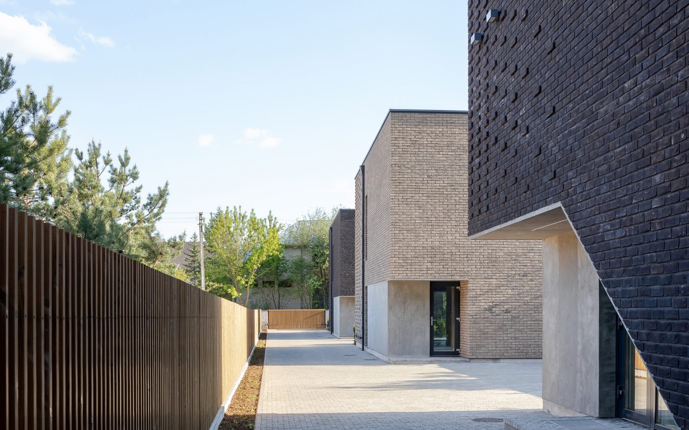 Three familiar living houses in Kaunas