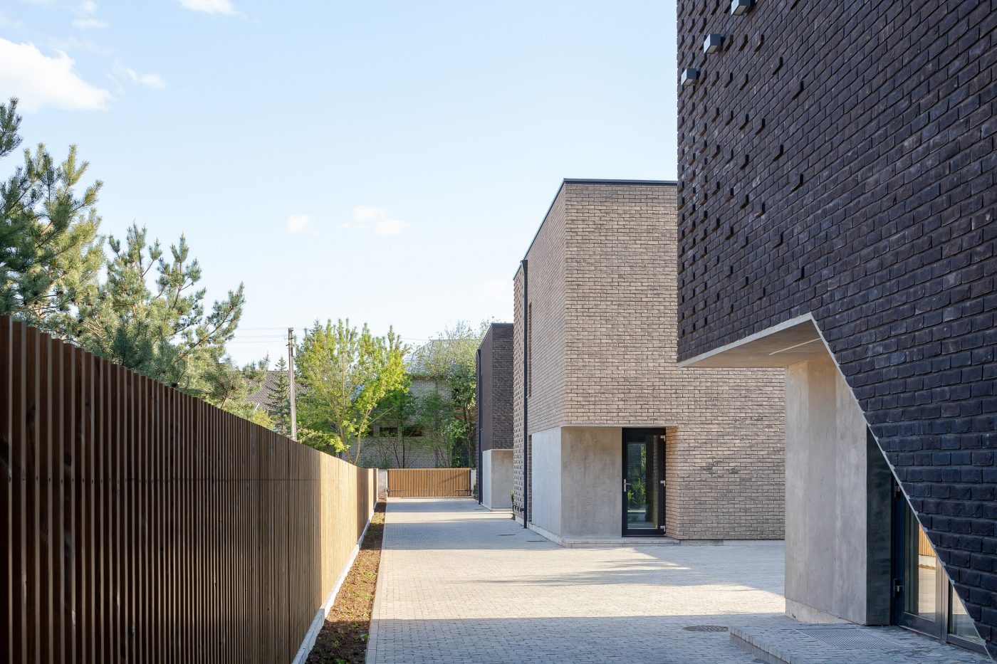 Three familiar living houses in Kaunas