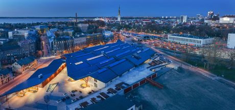 Balti Jaam Market in Tallinn. Used materials: Penter Dresden and Westminster pavers