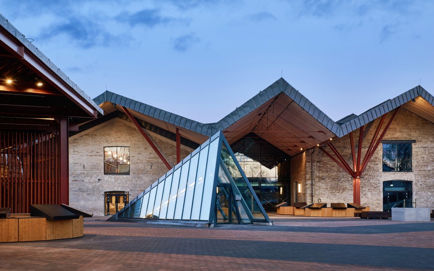 Balti Jaam Market in Tallinn. Used materials: Penter Dresden and Westminster pavers