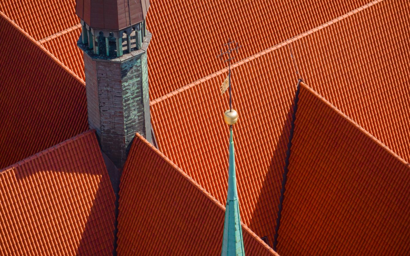 St. Mary's Church in Gdańsk  with E28 and nun monk rooftile