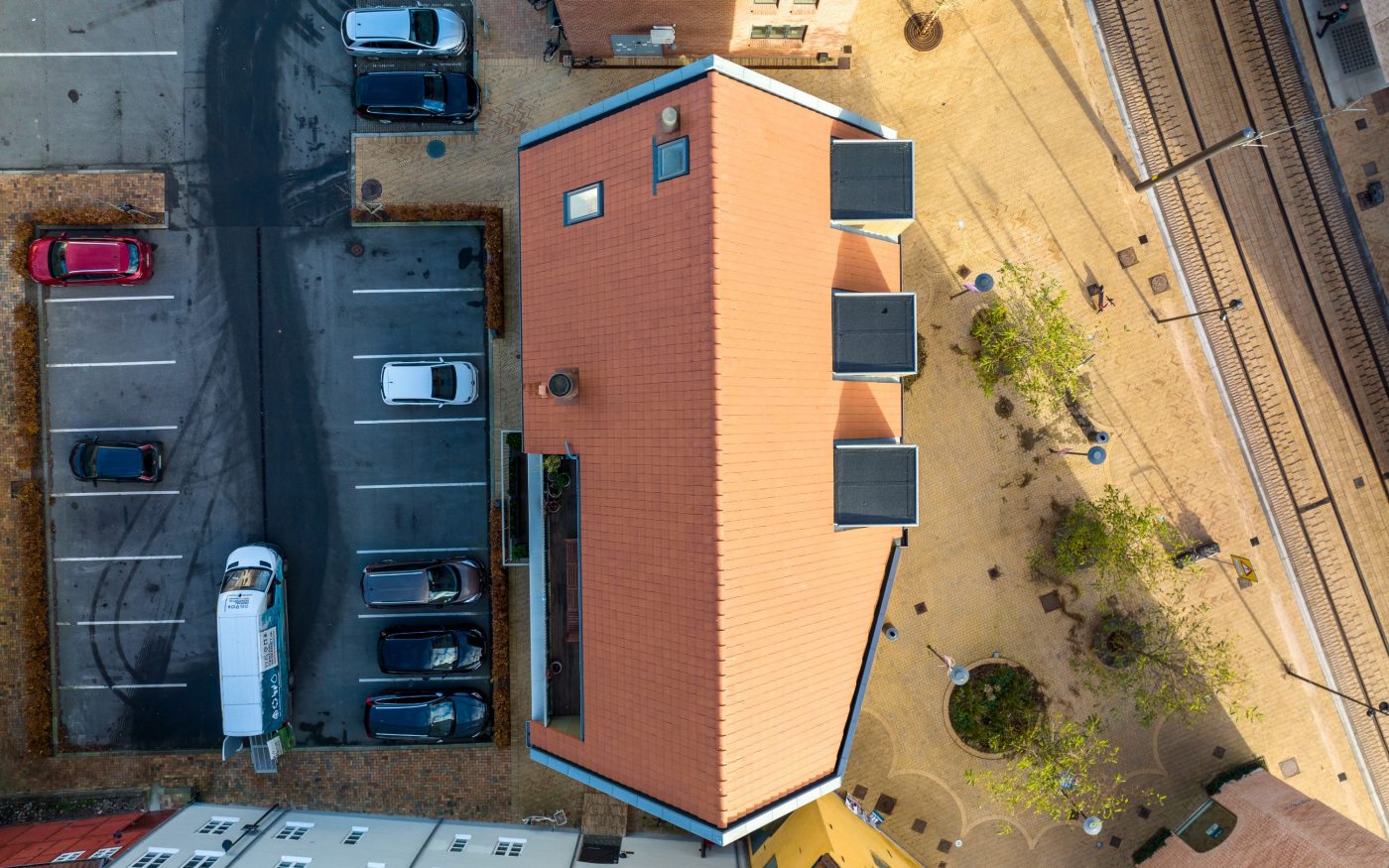 Roof tiles - Datura Naturrød - Oluf Bagers Plads, Denmark
